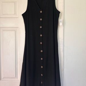 Old Navy Black Sleeveless Maxi Dress